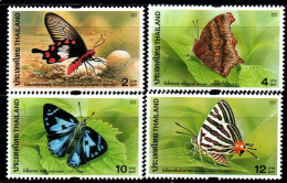 Thailand 2001 - Mi.Nr. 2101 - 2104 - Postfrisch MNH - Schmetterlinge Butterflies - Papillons