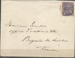 SOLDES - 1884/91- COB N° 48b (rose Foncé) - Oblitérés (o) SEUL Sur Lettre - BRUXELLES 5 Vers France - 1884-1891 Leopoldo II