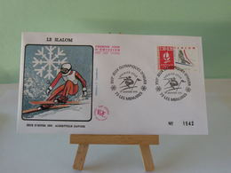 Jeux Olympiques D'Albertville (Slalom)- 73 Les Ménuires - 19.1.1991 FDC 1er Jour Coté 2,50€ - 1990-1999