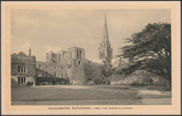 Chichester Cathedral From The Bishop's Garden, Sussex, C.1940 - Tuck's Postcard - Chichester