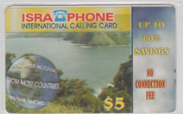 USA ISRAPHONE 5 $ CALLS TO ISRAEL RIVER - Andere & Zonder Classificatie