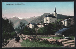 AK Kaprun, Ortspartie Mit Kirche Gegen Das Kitzsteinhorn  - Autres & Non Classés