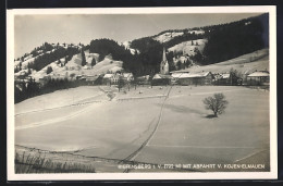 AK Riefensberg /Vorarlberg, Ortsansicht Mit Kirche Und Abfahrt Von Kojen-Elmauen  - Sonstige & Ohne Zuordnung