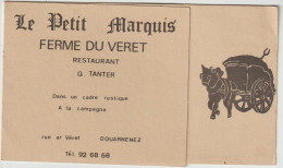 DOUARNENEZ  LE PETIT MARQUIS RESTAURANT CARTE PUB - Douarnenez