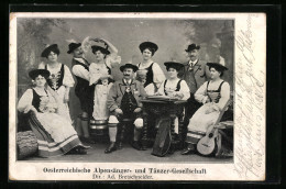 AK Österreichische Alpensänger- Und Tänzer-Gesellschaft Mit Gitarre Und Zither In Trachten  - Musik Und Musikanten