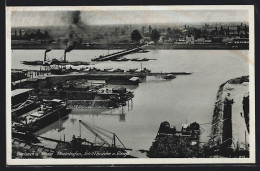 AK Breisach Am Rhein, Rheinhafen, Schiffbrücke Und Elsass  - Breisach