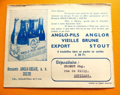 ZULTE  -  2 PUBLICITEITENKAARTEN  :  Brouwerij  " Anglo-Belge " En Special Anglo Bier  (15 X 12 Cm ) - Zulte