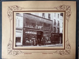 Château-Thierry Grande Photo Ancienne Magasin HENRI BLETRY Devanture Rue Du PONT QUINCAILLERIE ( RefGF1) - Places