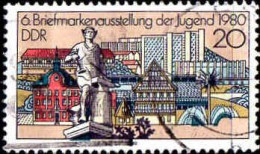 Rda Poste Obl Yv:2191 Mi:2533 Briefmarkenausstellung Der Jugend (cachet Rond) - Oblitérés