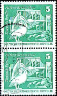 Rda Poste Obl Yv:1500 Mi:1842I Alfred Brehm Haus Tierpark Berlin Paire (cachet Rond) - Used Stamps
