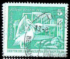 Rda Poste Obl Yv:1500 Mi:1842I Alfred Brehm Haus Tierpark Berlin (TB Cachet Rond) - Used Stamps