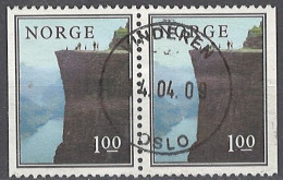 Norwegen Norway 1976. Mi.Nr. 726 D/D Pair, Used O - Usati