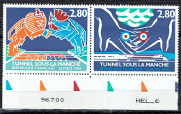 Inauguration Du Tunnel Sous La Manche : émission Commune Franco-britannique) - Unused Stamps