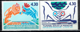 Inauguration Du Tunnel Sous La Manche : émission Commune Franco-britannique) - Unused Stamps