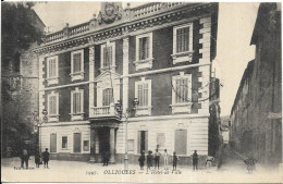 D 83. OLLIOULES.  L HOTEL DE VILLE  CARTE ECRITE - Ollioules