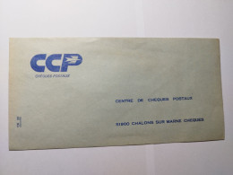 Enveloppe CCP Centre De Chèques Postaux 51900 CHALONS Sur MARNE Chèques - Postdokumente