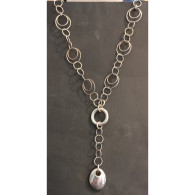 COLLIER EN ARGENT - MAILLE JASERON - 20.40 G - 48 Cm - 096125 - Necklaces/Chains