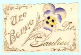 UNE PENSEE DE SAULIEU AVEC FLEURS EN COLLAGE 1910 - Saulieu