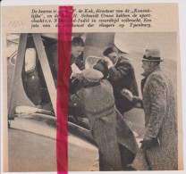 Ypenburg - Aankomst Piloten Na Recordvlucht Uit Ned. Indië - Orig. Knipsel Coupure Tijdschrift Magazine - 1937 - Zonder Classificatie