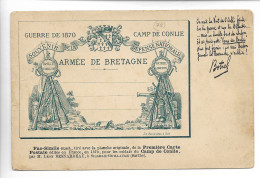 CONLIE Sarthe Militaria Guerre 1870 Carte Fac-similé Armée De Bretagne Teste De Botrel - Conlie