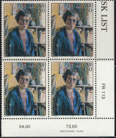 Feroe Poste N** Yv:113 Mi:119 Tableau Ruth Smith Coin D.feuille X4 - Faroe Islands