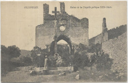 D 83. OLLIOULES. RUINES DE LA CHAPELLE GOTHIQUE. CARTE ECRITE - Ollioules