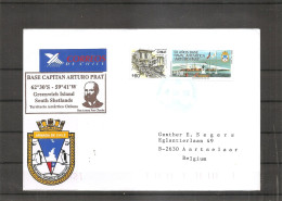 Bases Antarctiques ( Lettre De La Base Chilienne Arturo Prat De 1999 Vers La Belgique à Voir) - Research Stations