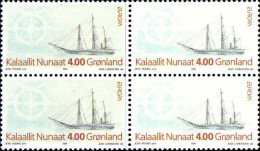 Groenland Poste N** Yv:233/234 Europa Cept L'Europe & Les Découvertes Bloc De 4 - Unused Stamps