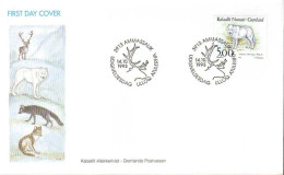 Groenland Poste Obl Yv:227/229 Faune De L'Arctique 1.Serie Ammasalik 14-10-1993 Fdc - Gebraucht