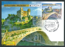 Italia, Italy, Italien 2017; Ponte Vecchio Sul Nervia, Nell' Antico Borgo Di Dolceacqua; FDC E Anche Maximum Card - Bruggen