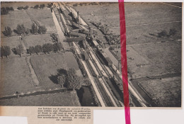 Woerden - Luchtfoto Treinongeval - Orig. Knipsel Coupure Tijdschrift Magazine - 1936 - Non Classés