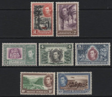 British Honduras (B16) 1938 George VI Pictorials. First 7 Values. Unused. Hinged. - Honduras Británica (...-1970)