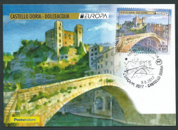 Italia, Italy, Italien, Italie 2017; Castello Doria Di Dolceacqua; Annullo Speciale FDC, Anche Maximum Card - Schlösser U. Burgen