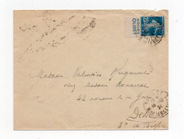 !!! 25 C SEMEUSE AVEC BANDE PUB OLIBET SEUL SUR LETTRE DE 1924 - Cartas & Documentos