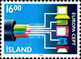 Islande Poste N** Yv:635/636 Europa Cept Transport & Communication - Ongebruikt