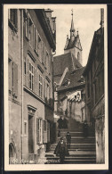 AK Basel, Totengasse Mit Blick Zum Turm Der Peterskirche  - Bâle