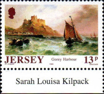 Jersey Poste N** Yv:490/494 Artistes De Jersey 9.Serie Sarah Louisa Kilpack Bord De Feuille - Jersey