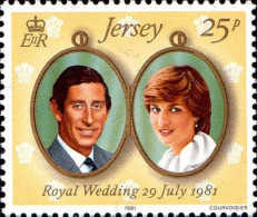Jersey Poste N** Yv:257 Mi:263 Royal Wedding 29 July 1981 - Jersey