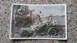 CPA FANTAISIE ENFANTS ANGES ANGE ANGELOTS ANGELOT TACOT AUTO VOITURE 849 AN PARIS FLEURS OISEAUX DECOR VENISE ? - Engelen