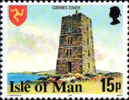 Man Poste N** Yv:109A Mi:116A Corrin's Tower (Thème) - Schlösser U. Burgen