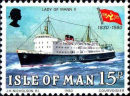 Man Poste N** Yv:164 Mi:171 Lady Of Man II (Thème) - Barcos