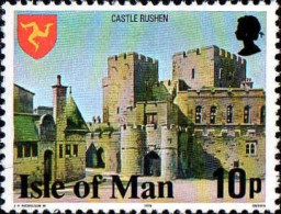 Man Poste N** Yv:104B Mi:111A Castel Rushen (Thème) - Châteaux