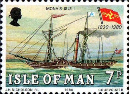 Man Poste N** Yv:159 Mi:166 Mona's Isle I (Thème) - Ships