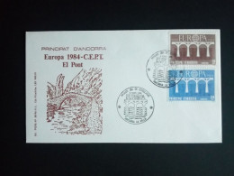 ANDORRA SPANISCH MI-NR. 175-176 FDC EUROPA 1984 BRÜCKE - 1984