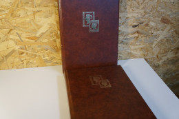 2 Einsteckbücher 48 Weiße Seiten In Braun (28119) - Reliures Seules