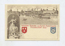 1902 Dt. Reich Mehrfarbige Sonderkarte Künstlerkarte Der Industrie-, Gewerbe- Und Kunstausstellung Düsseldorf - Duesseldorf