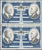 France Avion Obl Yv:46 Mi:1746 Didier Daurat Raymond Vanier (cachet Rond) Paire - 1960-.... Oblitérés