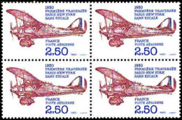 France Avion N** Yv:53 Mi:2217 1.Traversée Paris-New York Sans Escale Bloc De 4 - 1960-.... Mint/hinged