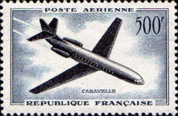 France Avion N* Yv:36 Mi:1120 Caravelle (défaut Gomme) - 1927-1959 Mint/hinged