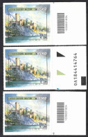 Italia 2017; EUROPA CEPT Da € 1,00: Castello Scaligero Di Malcesine; 2 Francobolli A Barre Opposte + Alfanumerico - Bar Codes